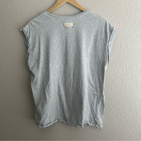 Adidas Originals Gray 100% cotton Boyfriend Rollup Trefoil Short Sleeve Tee - Picture 3 of 8